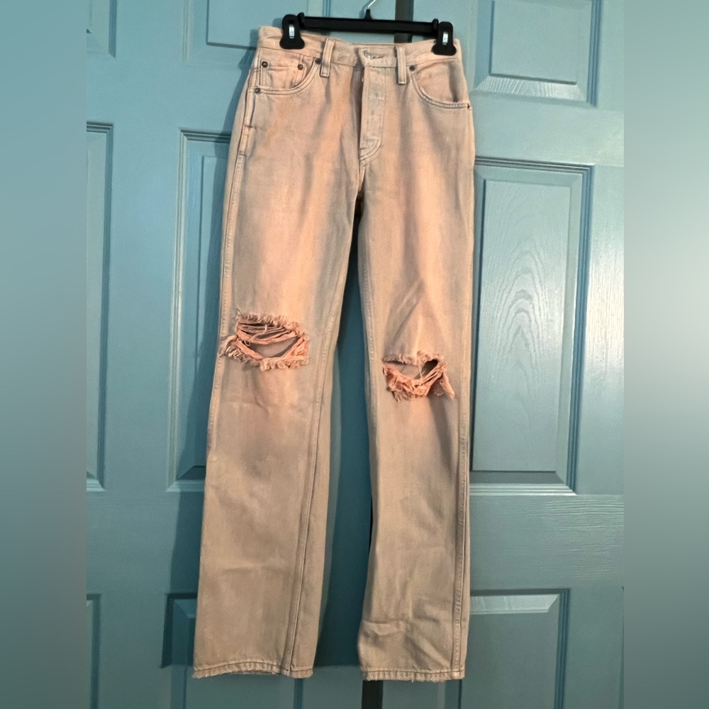 Re/Done Natural Sedona Distressed  90'S High Rise loose
